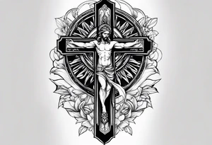 A forearm tattoo portraying salvation tattoo idea