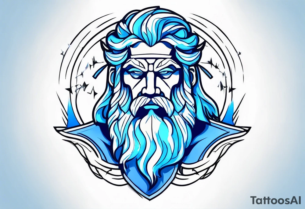 Zeus, blue lightning tattoo idea
