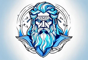 Zeus, blue lightning tattoo idea