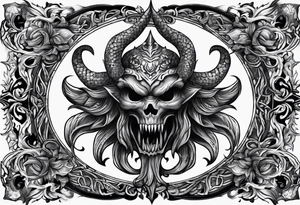 Creature from hell tattoo idea
