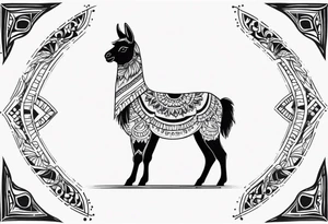 Stylized Llama tattoo idea