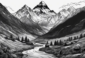everest tattoo idea