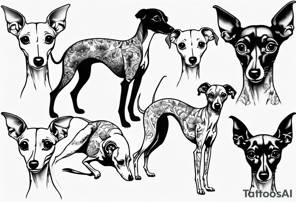Italian greyhound tattoo idea