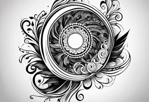 Swirls of black ink covering fingers and forearm tattoo idea