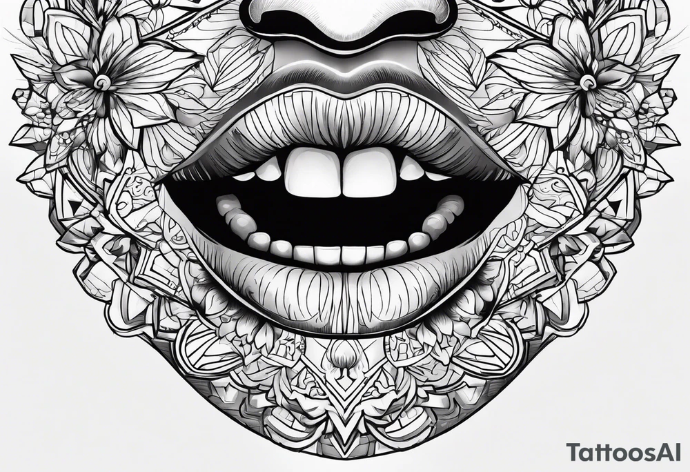 Mouth tattoo idea