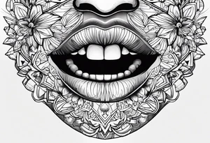 Mouth tattoo idea