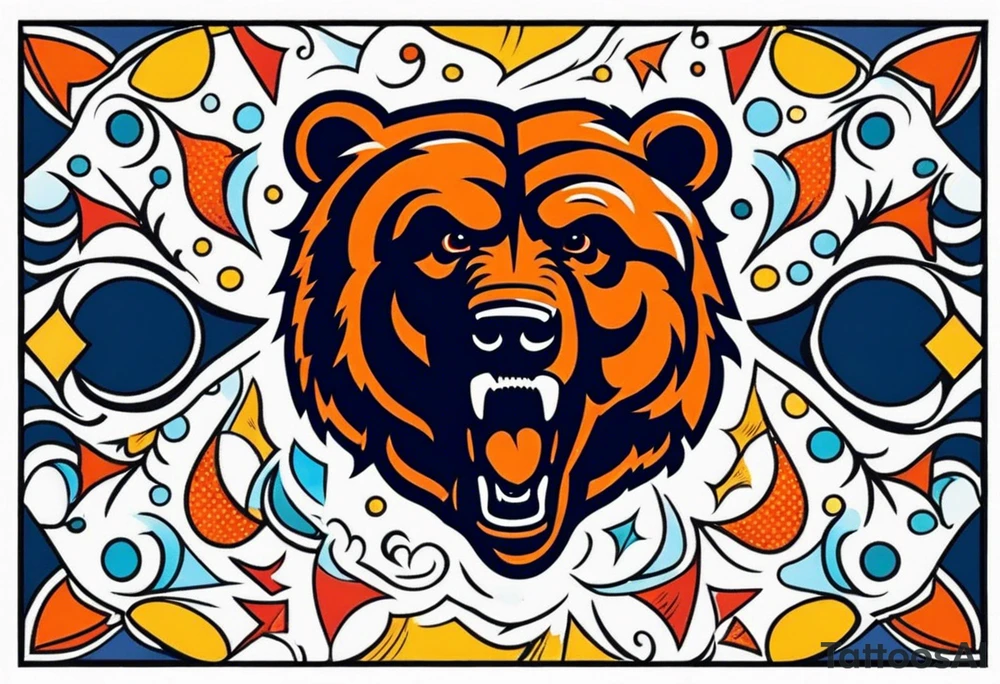 Small Chicago bears tattoo tattoo idea