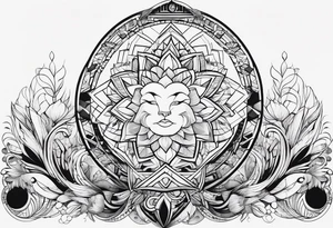Geometric shapes that represent balance in life. No scales. tattoo idea