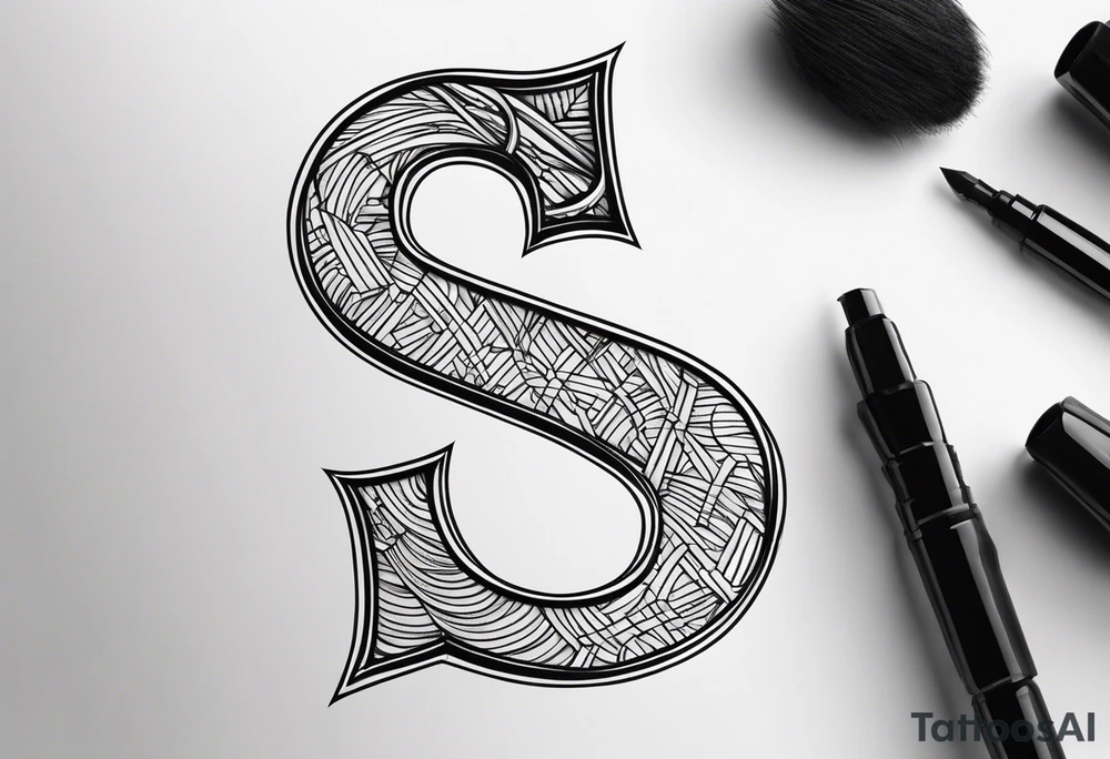 Letter s tattoo idea