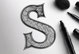 Letter s tattoo idea