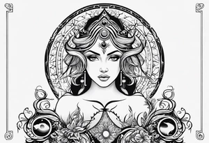 Virgo, planet mercury  earth element tattoo idea