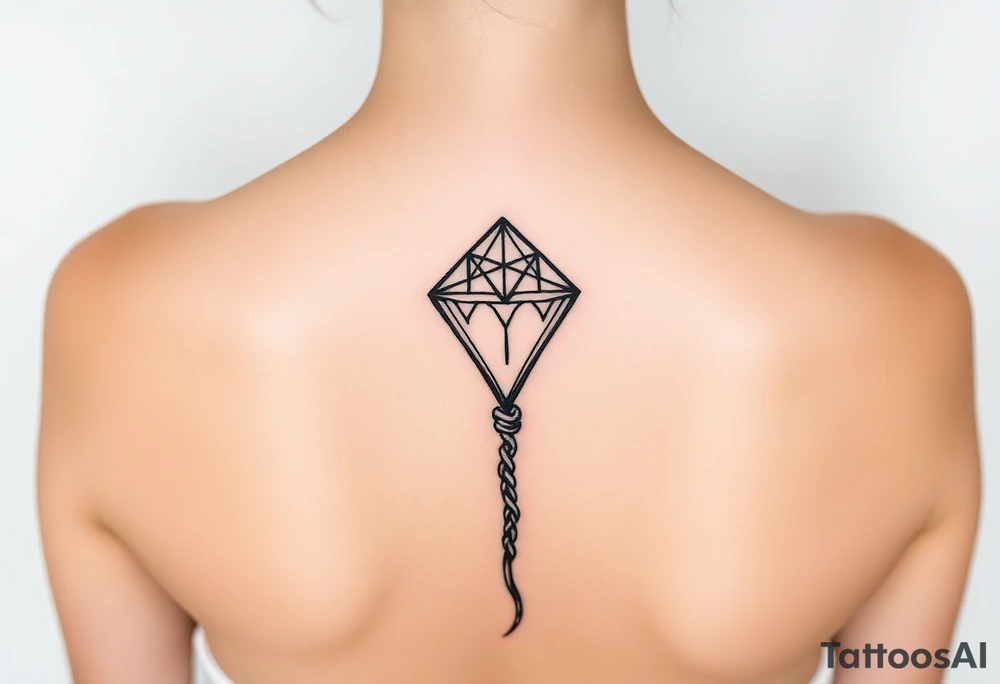 Kite rope hand tattoo idea