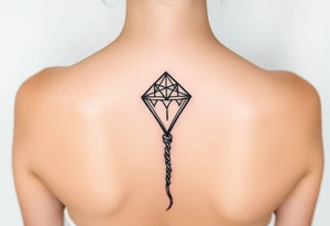 Kite rope hand tattoo idea
