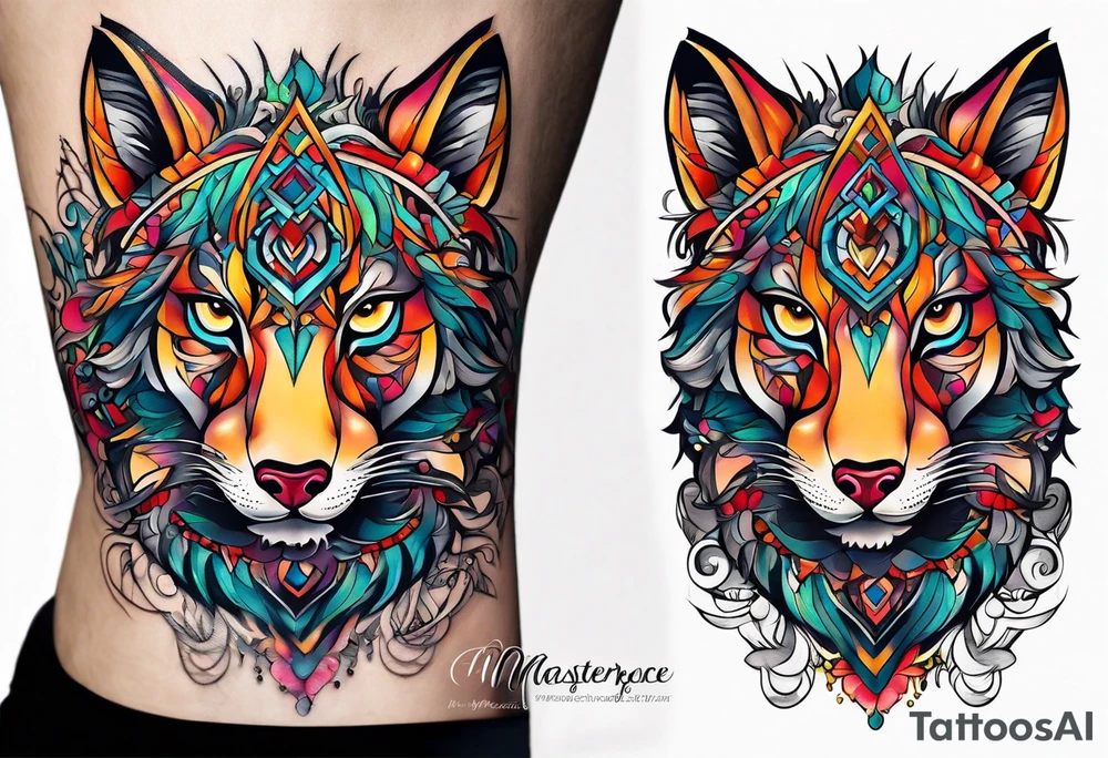 Armband with alpha animals tattoo idea