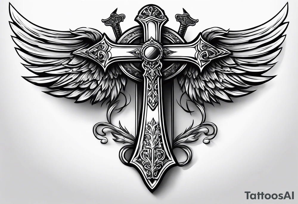Sword, Bible, love tattoo idea