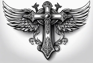 Sword, Bible, love tattoo idea