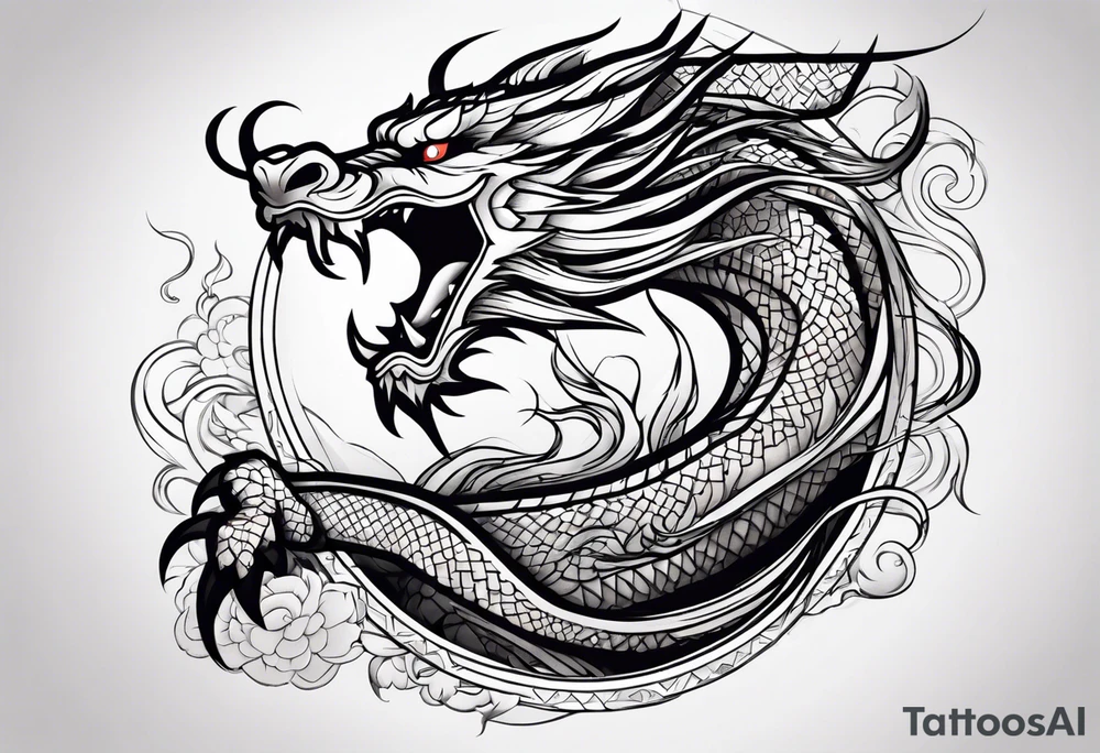 Japanese dragon tattoo idea