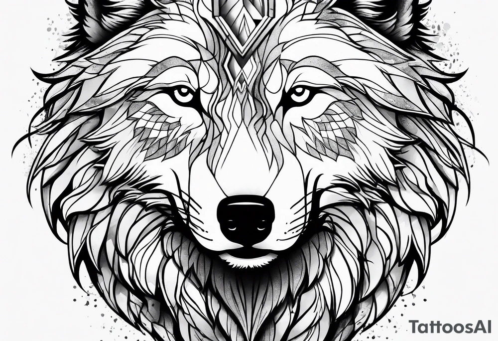 Wolf tattoo idea