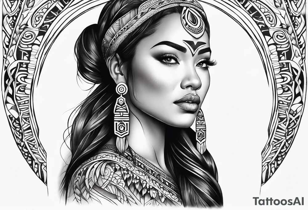 Maori feminine tattoo idea