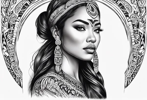 Maori feminine tattoo idea