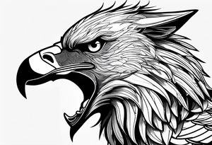 be a wolf at graund and be a eagle at sky at the same time tattoo idea