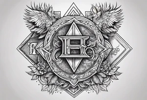 money and fire and love tattoo idea