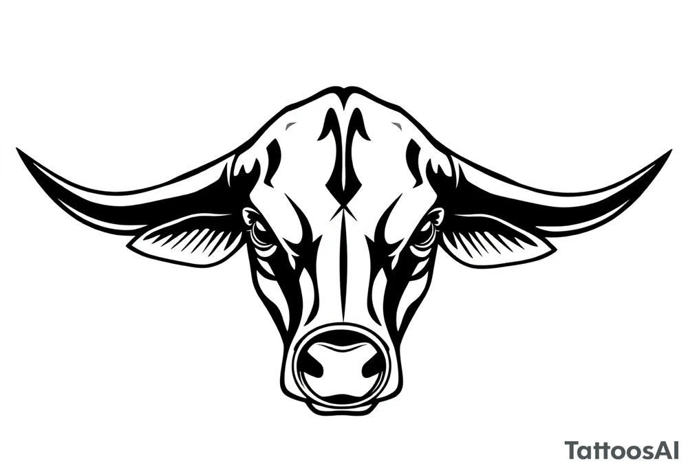 Bull with nose ring tattoo idea