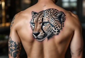 realistic cheetah tattoo idea