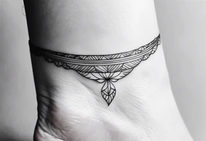 feminine ankle bracelet tattoo tattoo idea