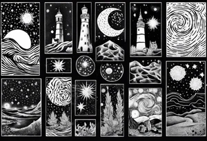 starry nights van gogh tattoo idea