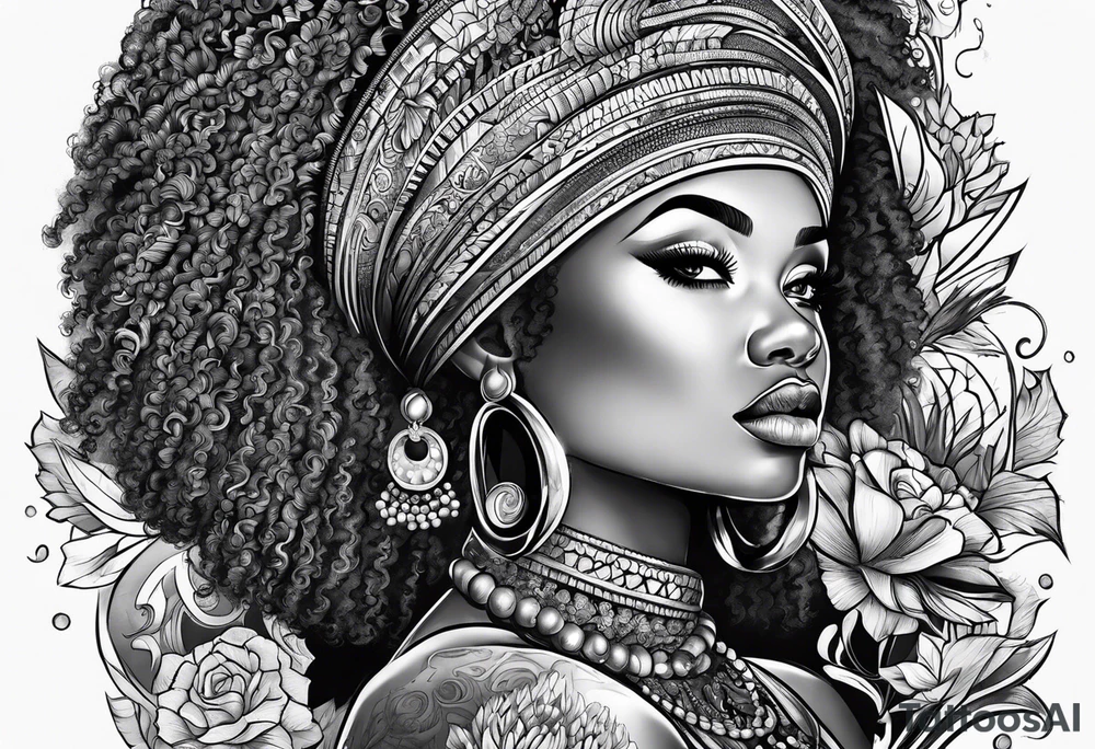 Afro art tattoo idea