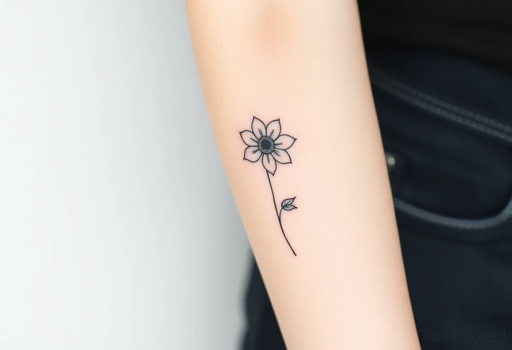Flower crisântemo e astromelia tattoo idea