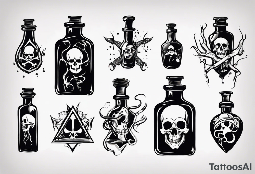 Poison bottle tattoo idea