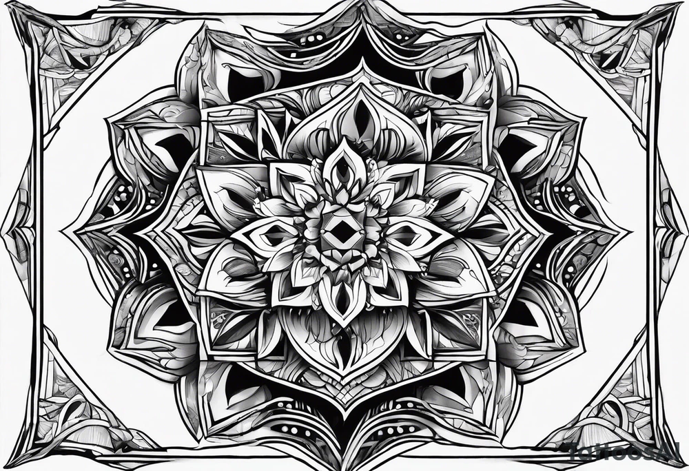 Geometrical pattern tattoo idea