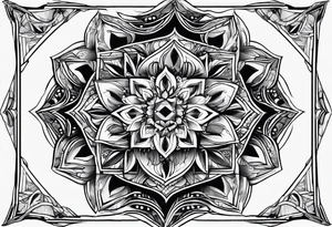 Geometrical pattern tattoo idea