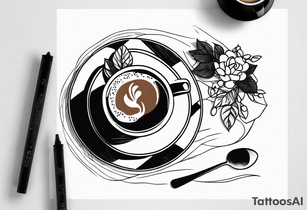 coffee at night sister tattoo idea