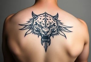 một khuông mặt được vẽ bởi những mũi tên lớn và nhỏ đang xen vào nhau tattoo idea
