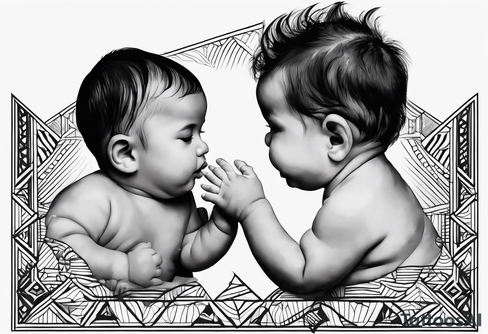 My son name JOSIAH with his baby foot print tattoo idea