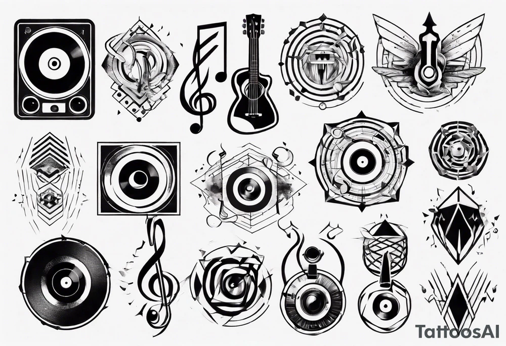 music sound tattoo idea