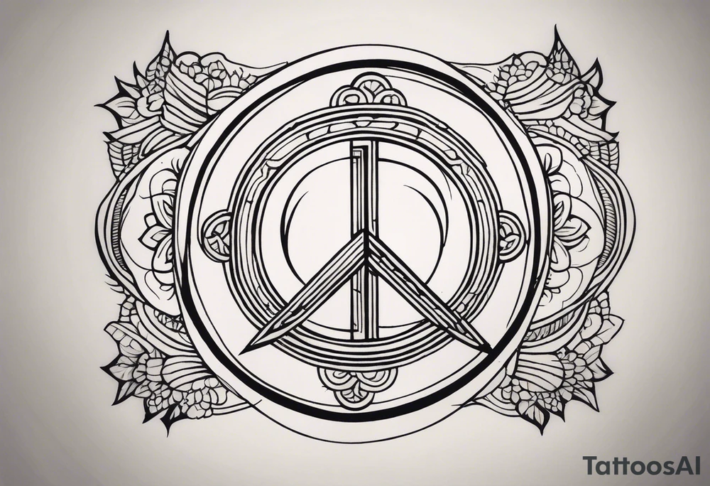 a tattoo whose main theme is balance but also resembles new begining, strong willpower, peace and loyalty. This should be for the front part of the shoulder. maybe add the ying-yang symbol somewhere in the tattoo. Tattoo should have an equal amount of blue and red along with the overall tattoo being black tattoo idea