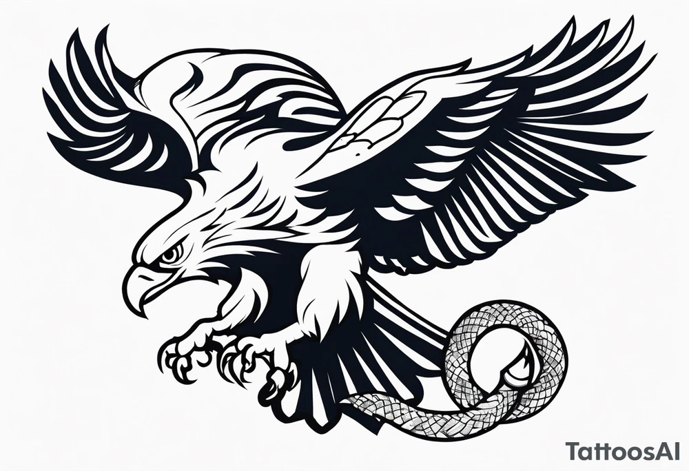 eagle carrying a snake tattoo idea