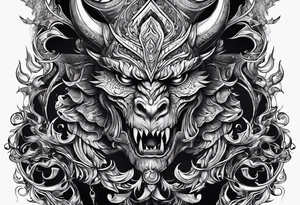Demonic hand tattoo idea