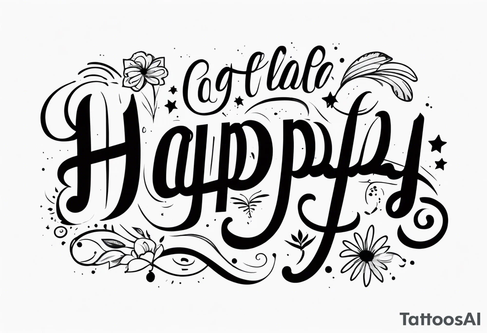 Happy tattoo idea