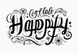 Happy tattoo idea