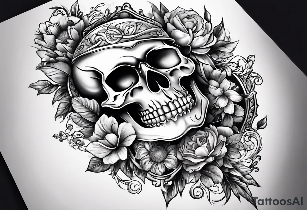 Memento mori sleeve tattoo design tattoo idea