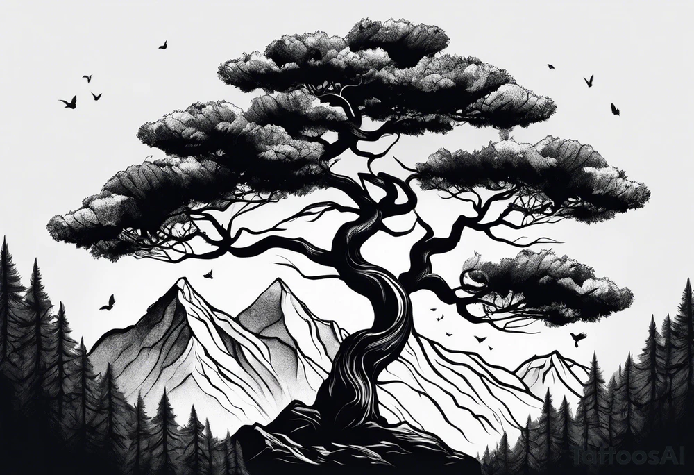 Trees
Mountains tattoo idea