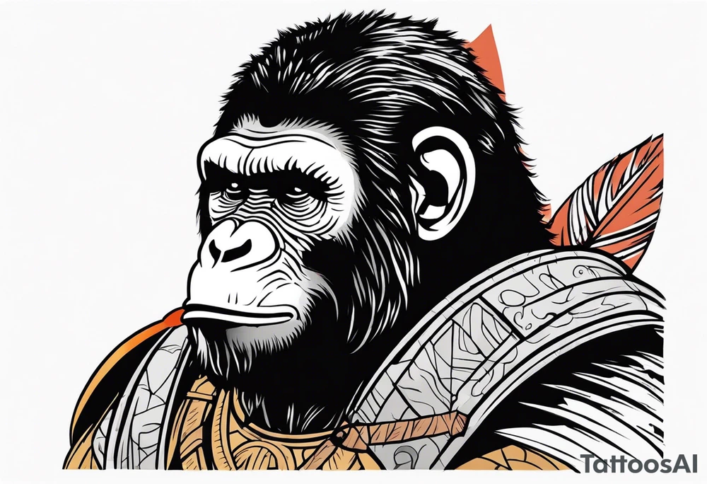 Caeser from the movie planet of the apes tattoo idea