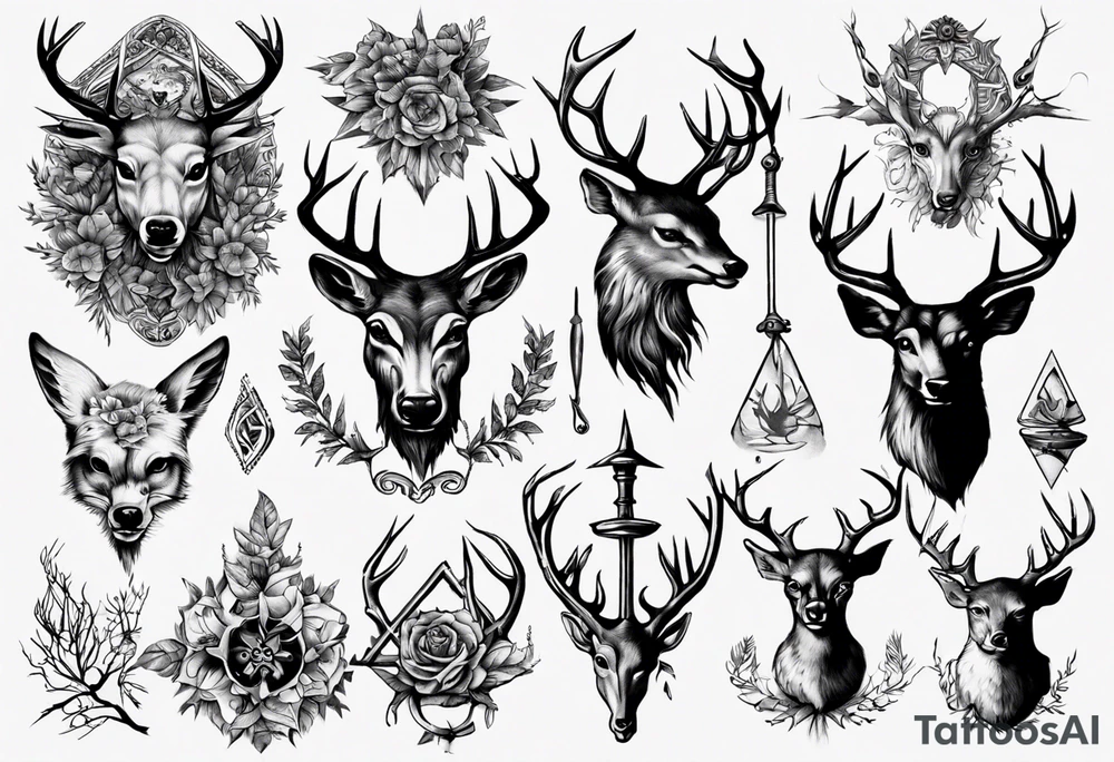 Hirsch und forelle tattoo idea