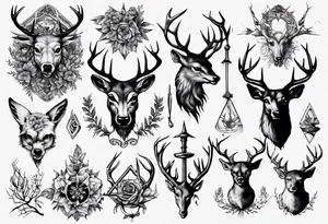 Hirsch und forelle tattoo idea