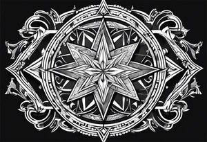 outline drawing of a star tattoo idea